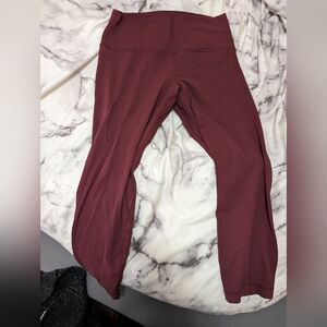 EUC Lululemon Align 23" Crop Red Merlot  Size 12